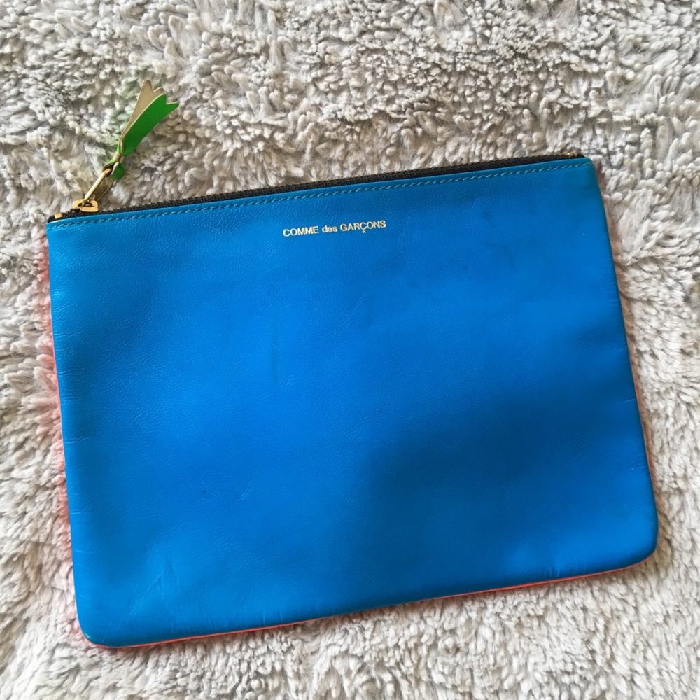 Comme Des Garçons Super Fluo Neon Leather Pouch